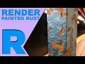 How Do I Render Painted Rusty Metal Renderman Maya
