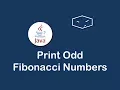 print odd fibonacci numbers in java