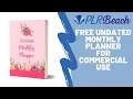 Free Undated Monthly Planner Commercial Use Free Printable Planner