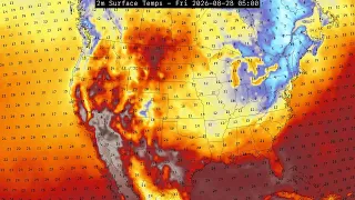 US weather forecast two week outlook - GFS Run 2026-08-15 00z
