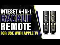 Inteset 4-in-1 Universal Backlit IR Learning Remote for use with Apple TV Xbox One Roku