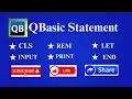 Basic Statements in QBasic CLS REM LET INPUT PRINT in Hindi