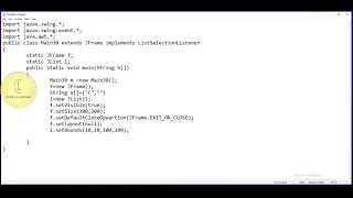 Java Swing class JList add ListSelectionListener CodeLearning