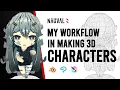 My Workflow in Making 3D Characters Blender Krita Clip Studio Paint Tutorial