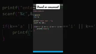 Find Vowel or Consonant with C language