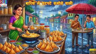 बारिश में चटपटे समोसे वाली | Barish Me Chatpate Samose Wali | Hindi Kahani | Cartoon Story