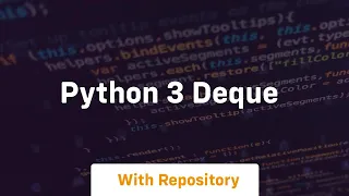 python 3 deque