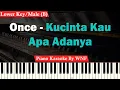 Download Lagu Once - Kucinta Kau Apa Adanya Karaoke Piano Lower Key/Pria