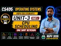 CS405 OS Unit-3 Part-1 CPU Scheduling Process States Threads One Shot RGPV CSE