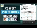 PSD to HTML using bootstrap 4 Step By Step PSD To Responsive Website