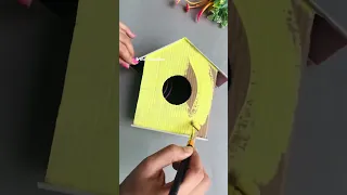 Making Bird House From Waste Cardboard Bird House Youtubeshorts Shorts Diy Cardboardcraft 