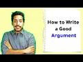 how to write an argumentative essay