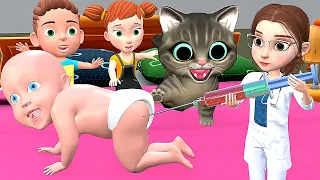 PAAGAL BABU 💉| बाबु को लगा इंजेक्शन | Billi ke bachhe | Cat Cartoon | comedy video | cs bisht vines