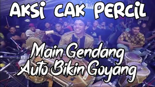 aksi cak percil main gendang bikin auto goyang