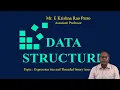 Expression tree and Threaded binary trees by Mr E Krishna Rao Patro