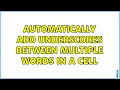 Automatically add underscores between multiple words in a cell