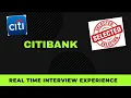 Citibank REAL TIME INTERVIEW EXPERIENCE Java Developer Citi Corp