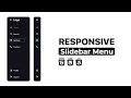 Build a Responsive Sidebar Menu with HTML CSS JavaScript