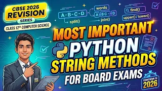 All Python String Functions Explained PYQs Class 12 Computer Science CBSE 2027 Revision