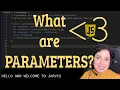 What are PARAMETERS JavaScript in LESS-THAN 3 JavaScript Beginner Series