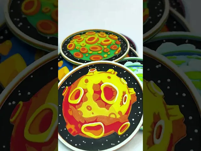 Planets Space Coasters, set of 6 + Coaster Holder video thumbnail