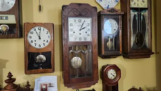 Rare 1930 s Favori Westminster Chime French Art Deco Wall Clock