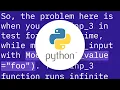 How to test while-loop once with nosetest Python 2 7