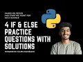 18 If and Else practice questions in Python Hands-On