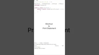 Eclipse Shortcuts