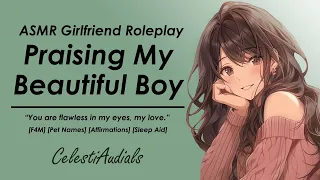 ASMR Girlfriend Praises Her Beautiful Boy Before Bed F4M Pet Names Affirmations Sleep Aid