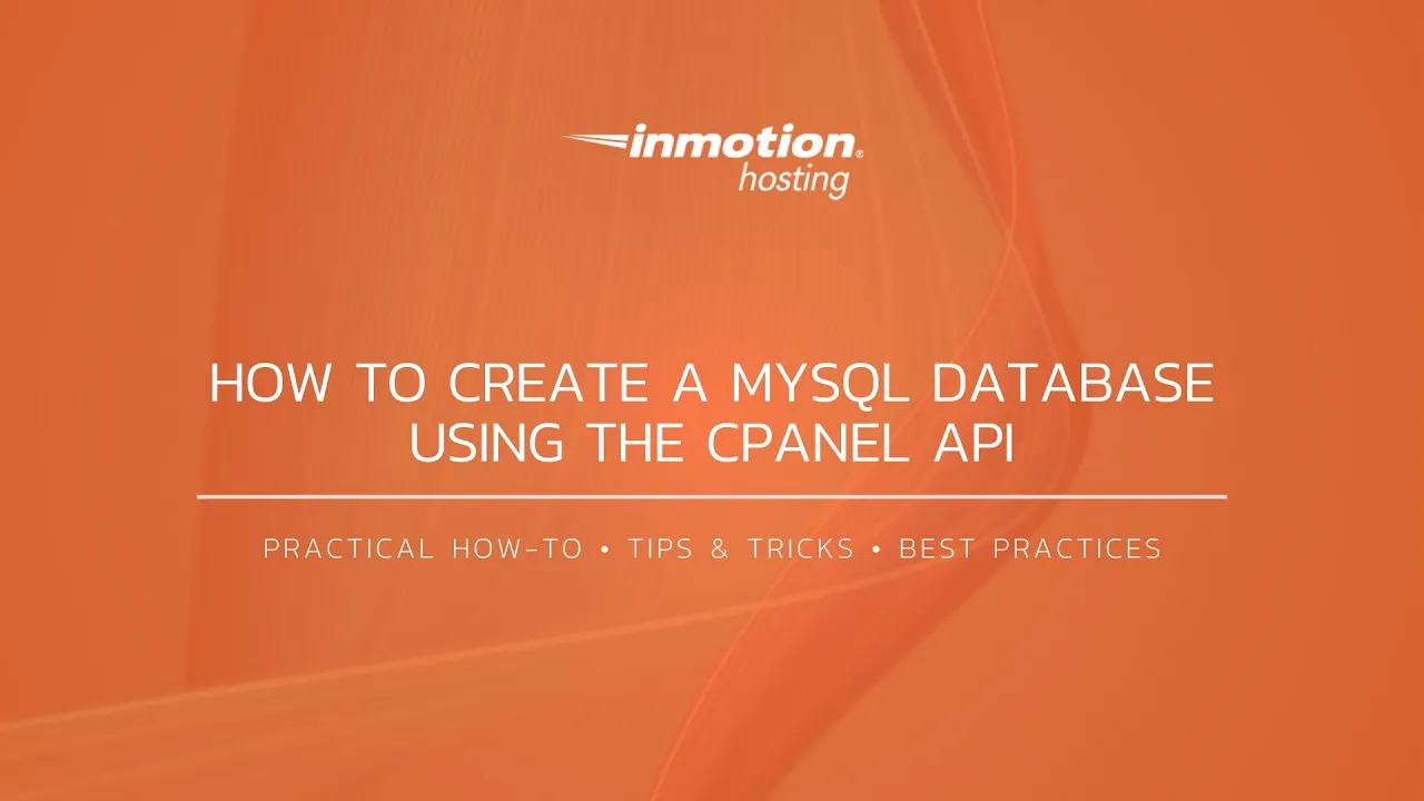How to Create a MySQL Database Using the cPanel API