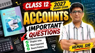 Class 12th Book Keeping | IMPORTANT QUESTIONS | HSC Board Exam 2027 |