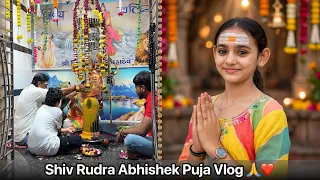 Shiv Rudra Abhishek Puja Vlog🥰📸❤️#kashishpatel #harharmahadev #pujavlog #vlogger #bholenathvlog