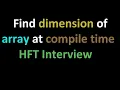 C Template Metaprogramming HFT Interview Question