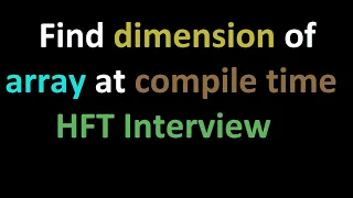 C Template Metaprogramming HFT Interview Question