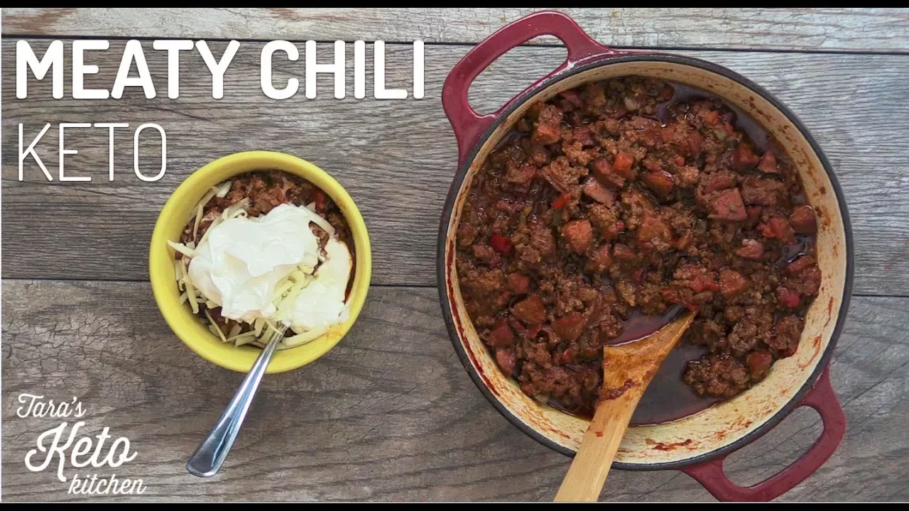 Keto Beef Chili is Super Easy to learn how to make low-carb, you make the chili no bean and use diff. 