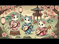 Lagu Japanese Shamisen 三味線 Cats and Cherry Blossoms 🐱【喵獸戲畫】Relaxing Background Music for Working or Study