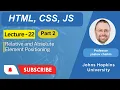 Lecture Part 2 Positioning Elements by Floating web development tutorials