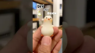 diy easy cute clay duck from air dry clay