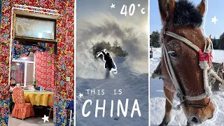 中国冰封之城｜零下40°C的生活｜漠河：泼水成冰的地方