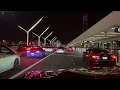 LAX Los Angeles pickup and drop off for Uber and Lyft on upper Departures level on a busy day