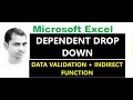 Data validation with indirect function excel Dependent Drop Downs in Data Validation Hindi