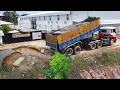Lagu First Start Amazing PROJECT!! Filling Damaged Road In Flooded Area Use Strong Dozer \u0026 55Ton Truck.