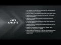Topic 004 Java Applications and Applets