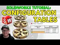 Free SOLIDWORKS Tutorial for STUDENTS - How to use Configuration Tables