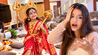 😱 মা দুর্গা সেজে ২৪ ঘণ্টা থাকার চ্যালেঞ্জ! শ্রীনি যা কাণ্ড করল, ভাবতেও পারিনি 😂🙏
