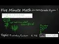 Algebra 1 STAAR Practice Evaluating Functions A 12B -
