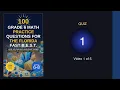 100 Grade 6 Math Practice Questions for the Florida FAST B E S T Part 1