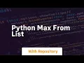 python max from list