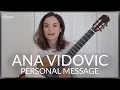 Download Lagu Ana Vidovic - Personal message to all Classical Guitar fans \u0026 \